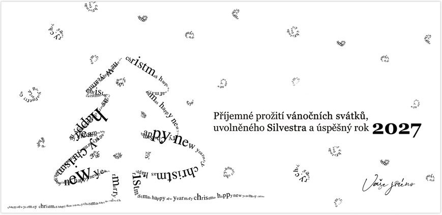 Novoročenka 117 – Typografický vánoční stromek