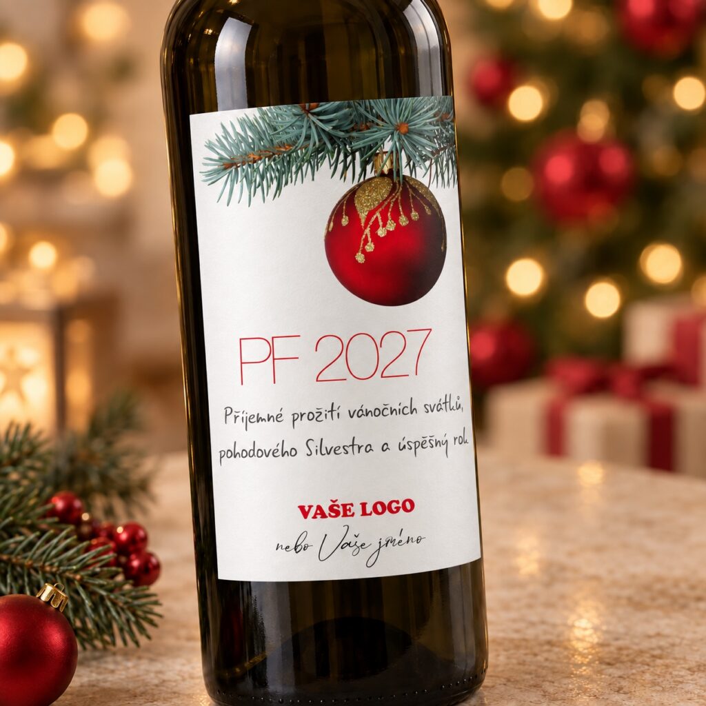 Vianočná etiketa na víno 16 – Detail etikety – PF 2027