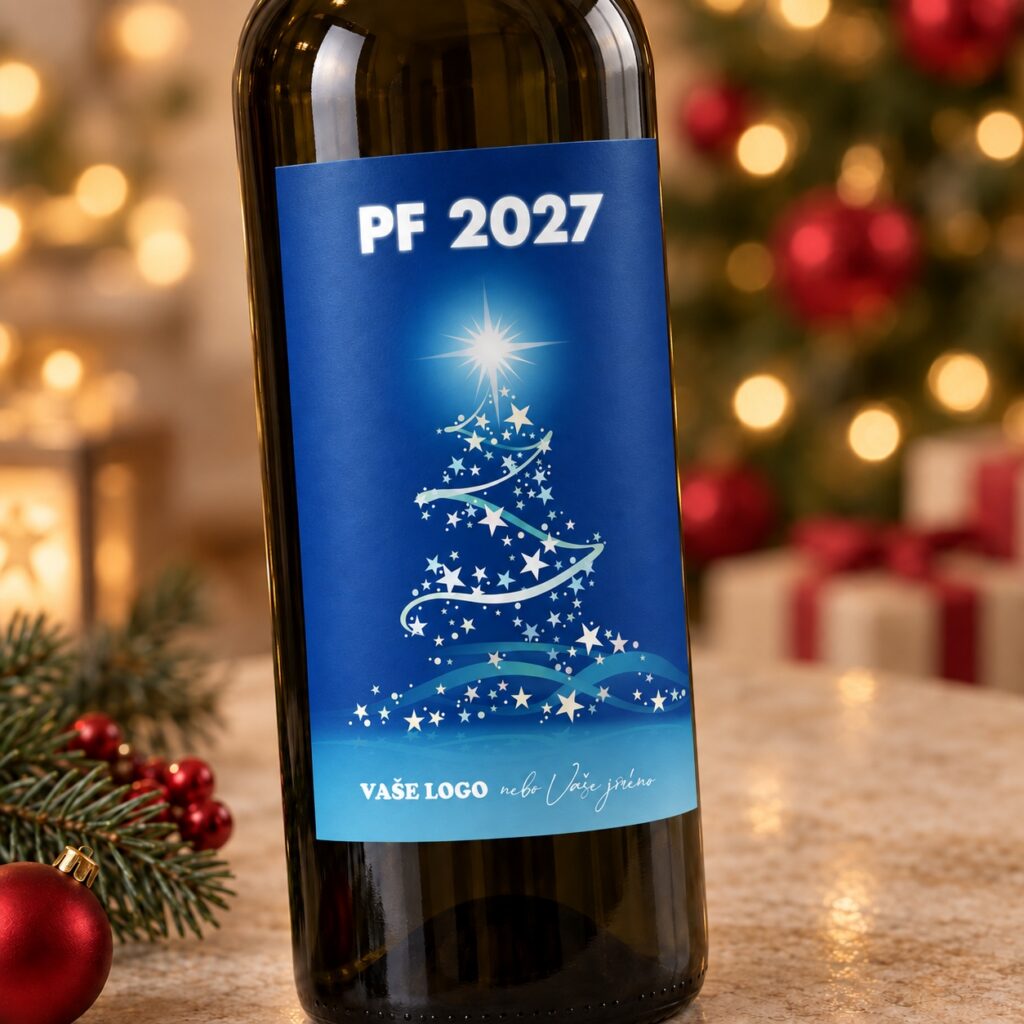 Vianočná etiketa na víno 24 – Detail etikety – PF 2027