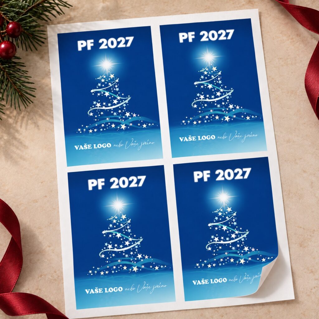 Vianočná etiketa na víno 24 – Samolepky na hárku – PF 2027