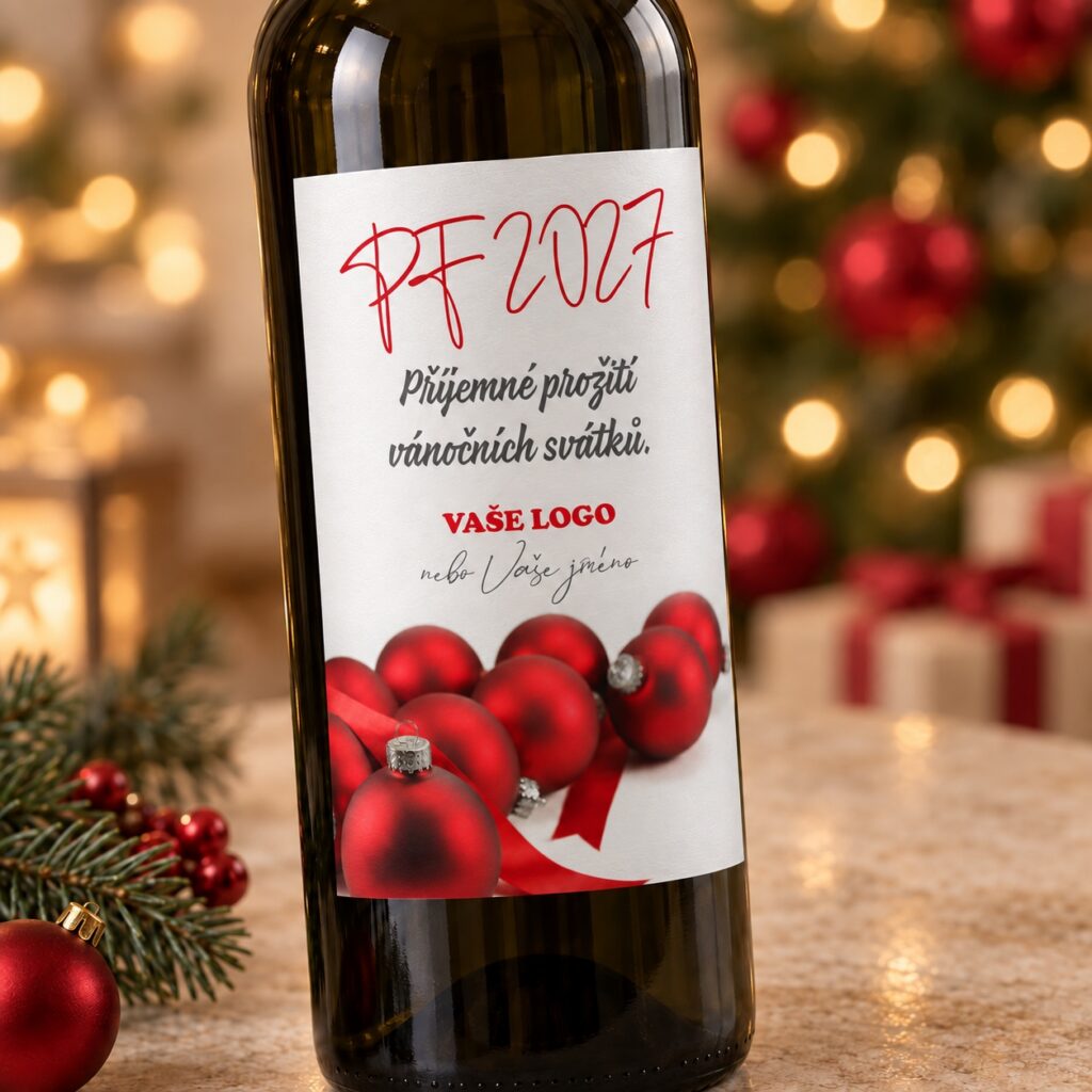 Vianočná etiketa na víno 64 – Detail etikety – PF 2027