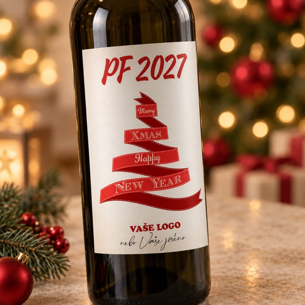 Vianočná etiketa na víno 69 – Detail etikety – PF 2027