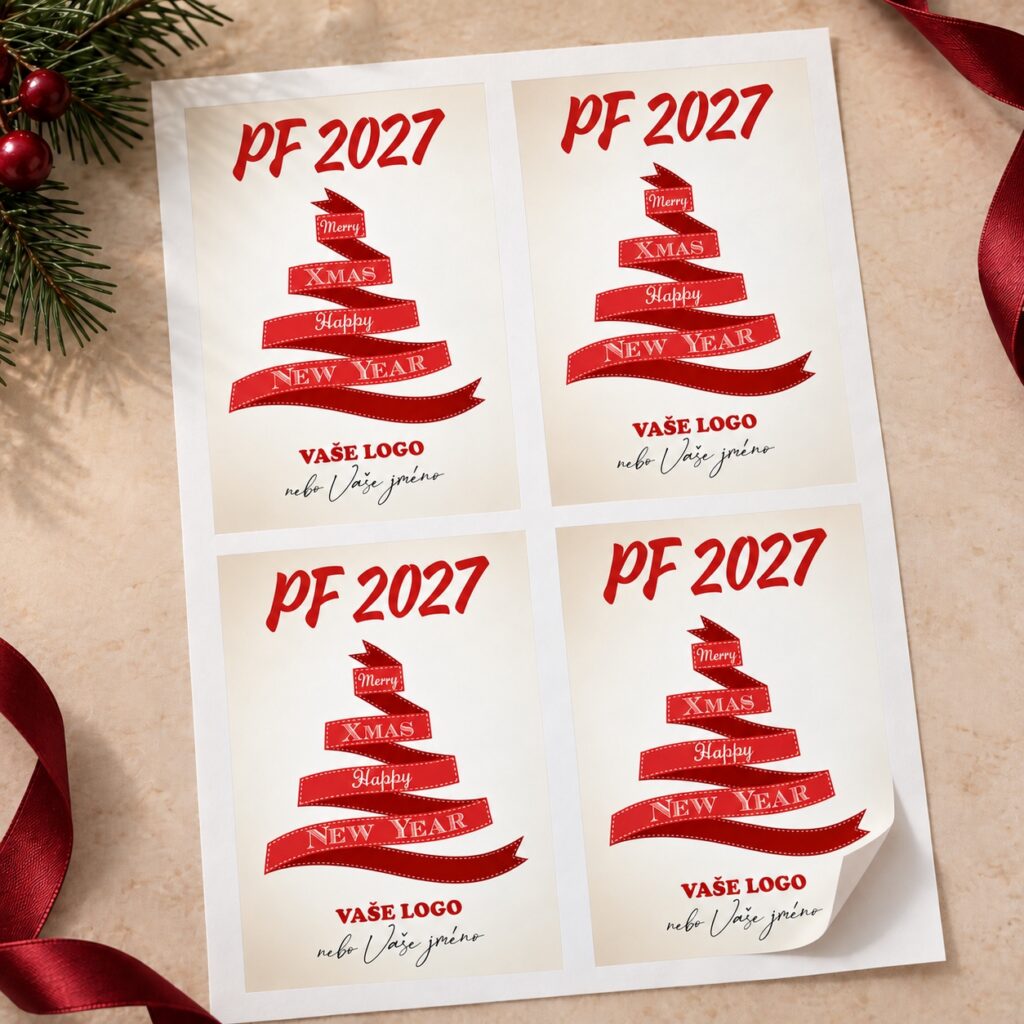 Vianočná etiketa na víno 69 – Samolepky na hárku – PF 2027