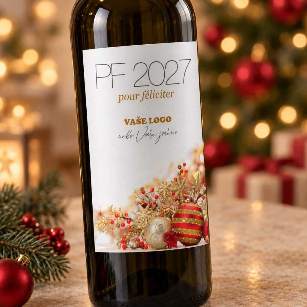 Vianočná etiketa na víno 77 – Detail etikety – PF 2027