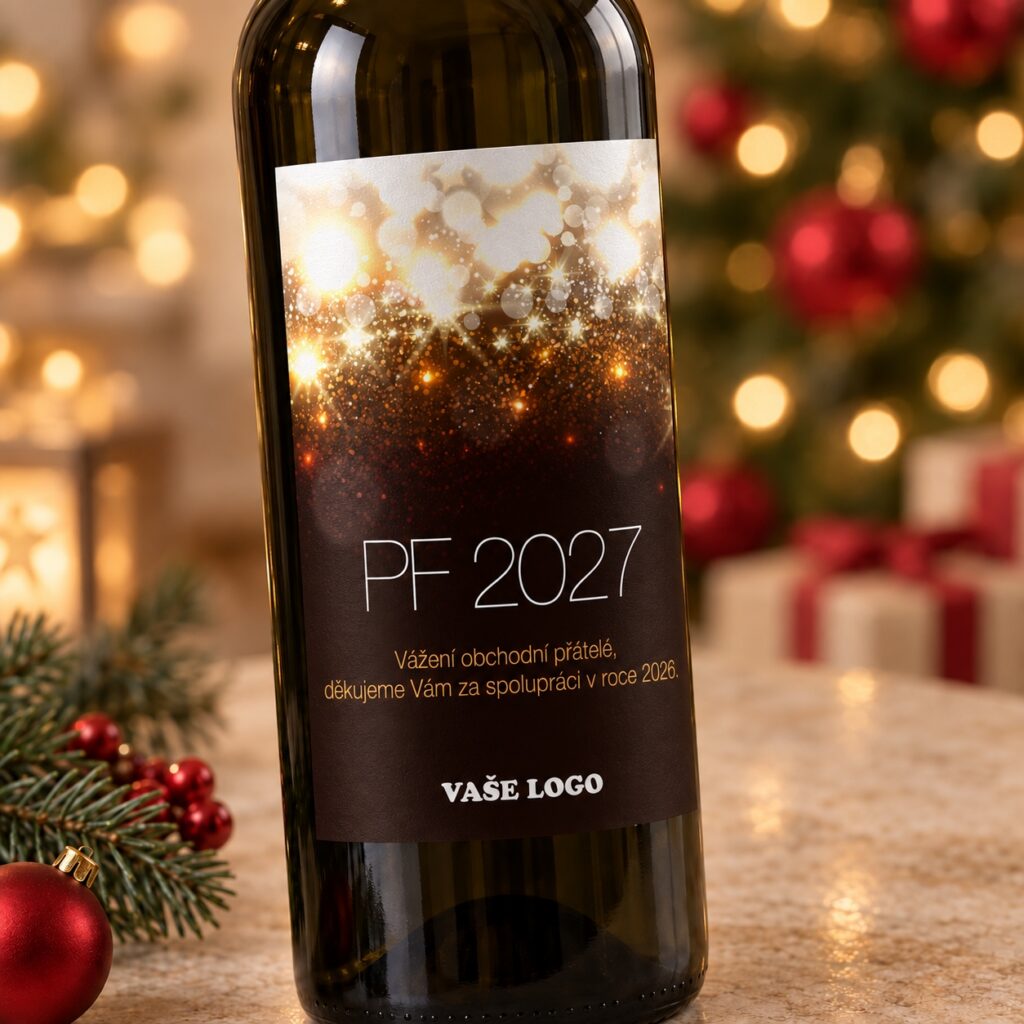 Vianočná etiketa na víno 87 – Detail etikety – PF 2027