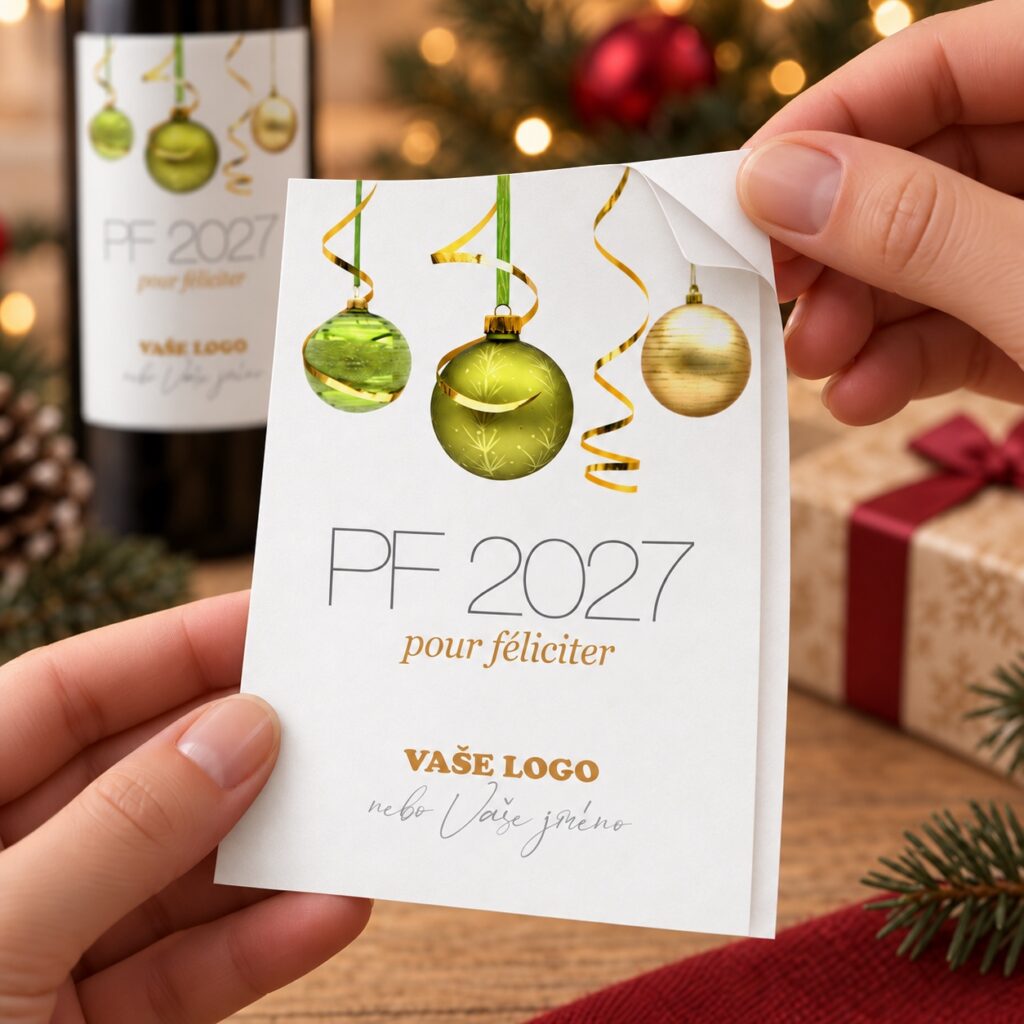 Vianočná etiketa na víno 92 – Odlepovanie samolepky – PF 2027
