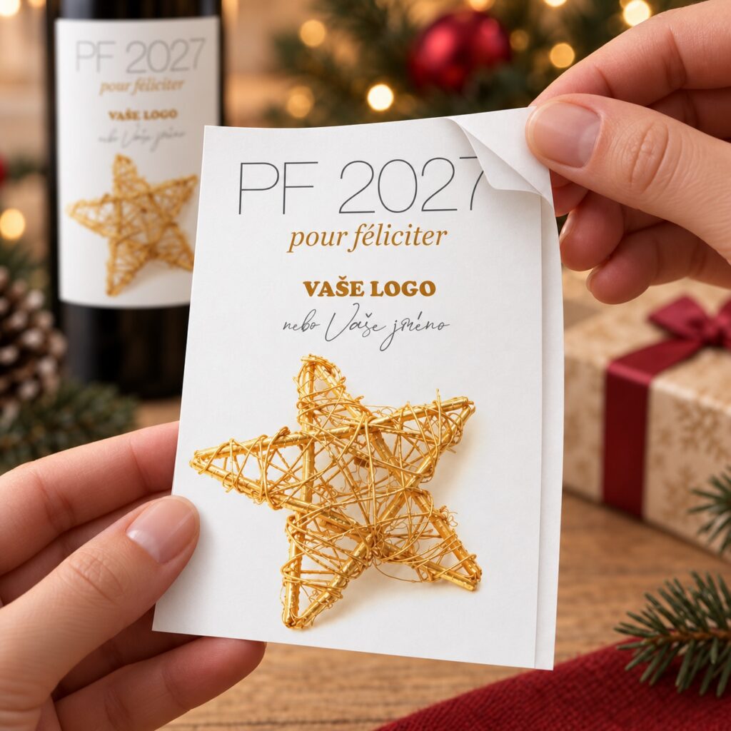 Vianočná etiketa na víno 97 – Odlepovanie samolepky – PF 2027