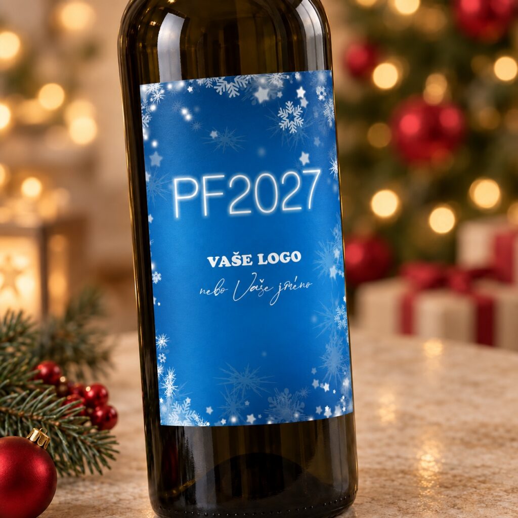 Vianočná etiketa na víno 125 – Detail etikety – PF 2027