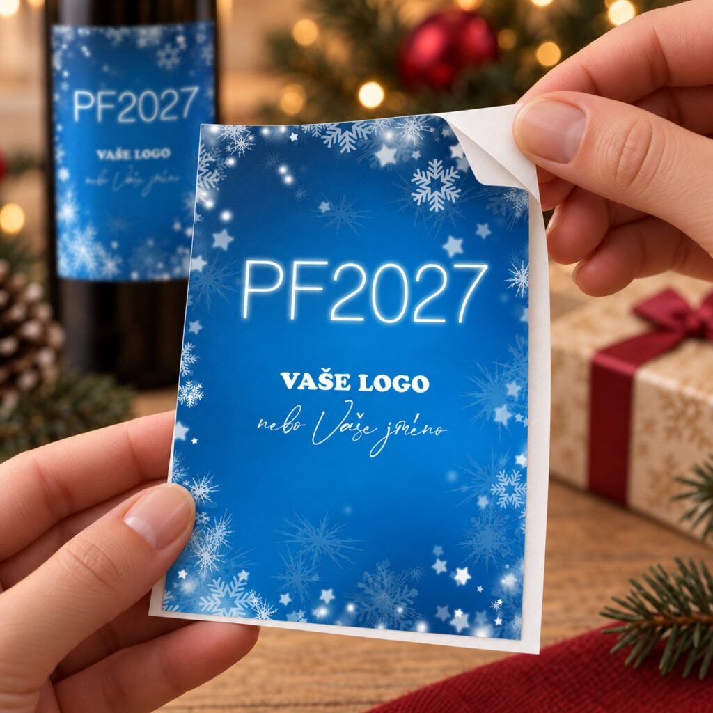 Vianočná etiketa na víno 125 – Odlepovanie samolepky – PF 2027
