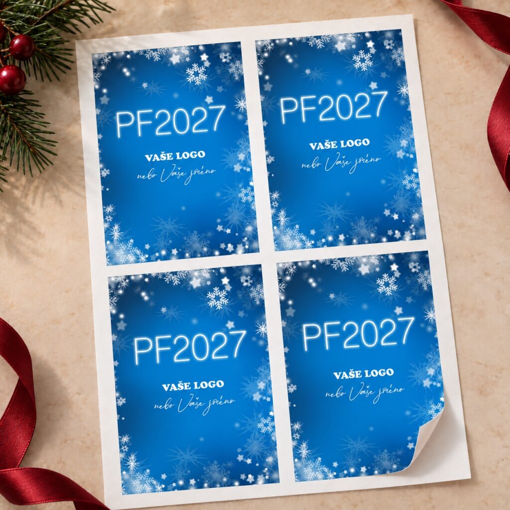 Vianočná etiketa na víno 125 – Samolepky na hárku – PF 2027