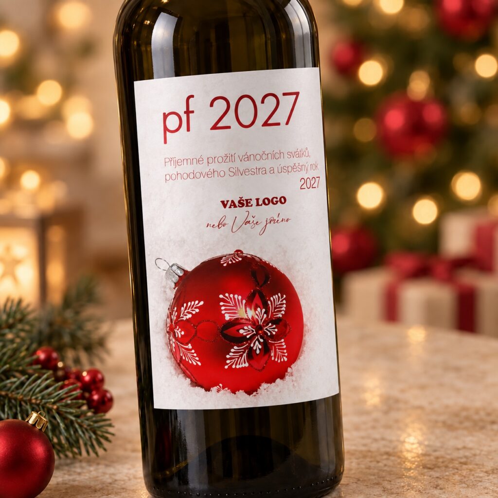 Vianočná etiketa na víno 129 – Detail etikety – PF 2027