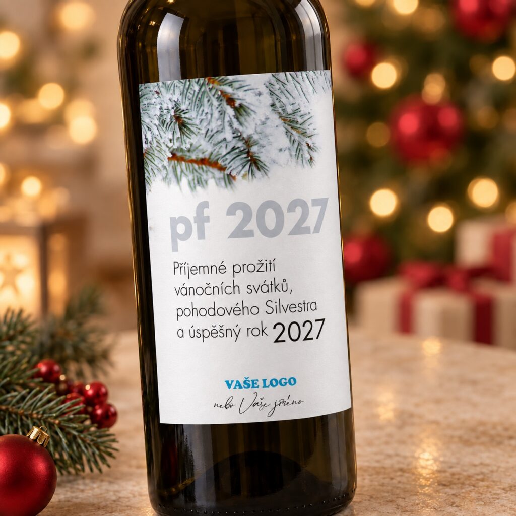 Vianočná etiketa na víno 142 – Detail etikety – PF 2027
