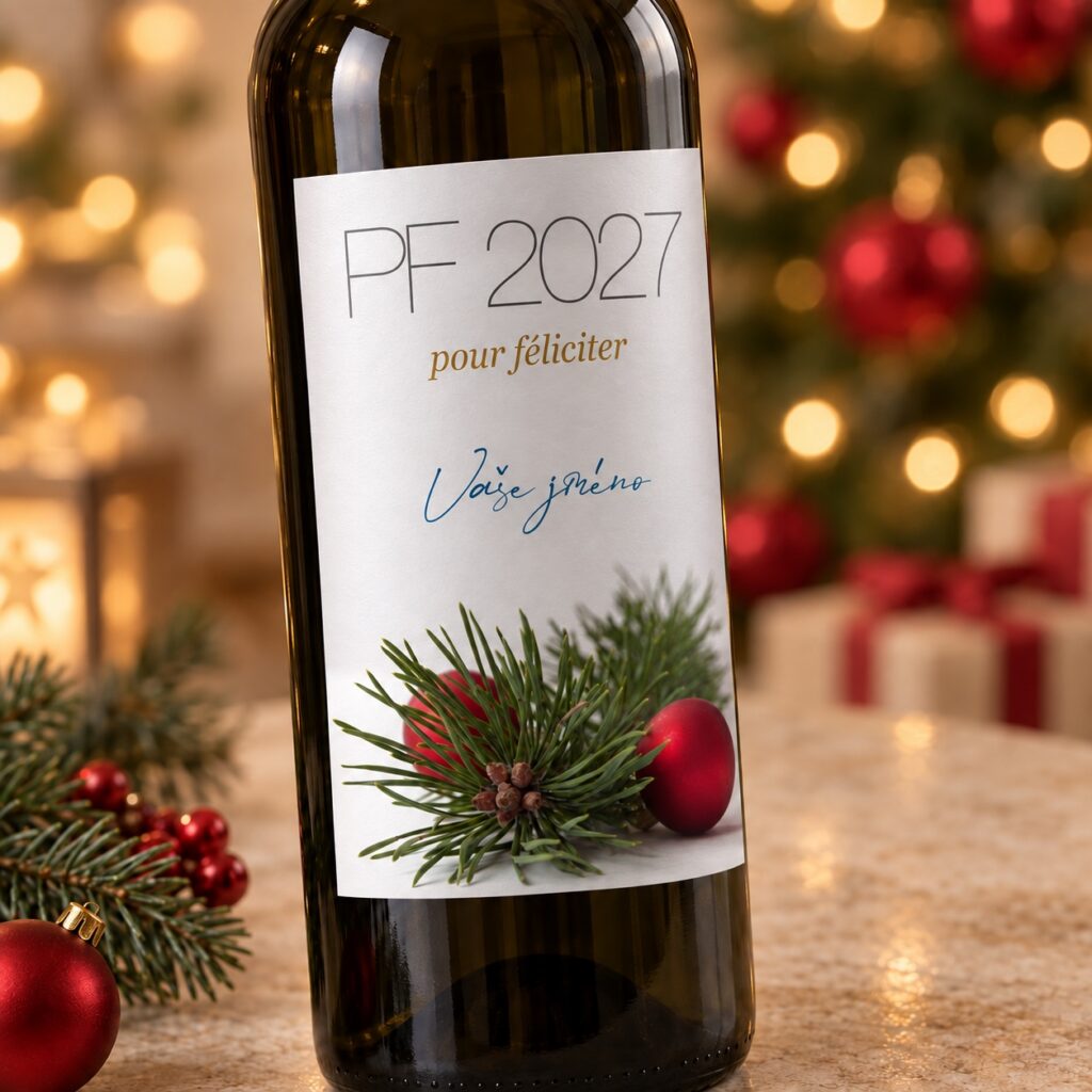 Vianočná etiketa na víno 158 – Detail etikety – PF 2027