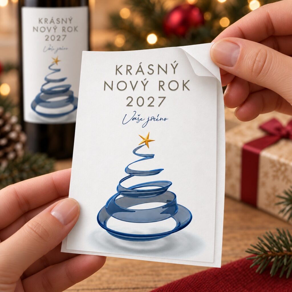 Vianočná etiketa na víno 169 – Odlepovanie samolepky – PF 2027