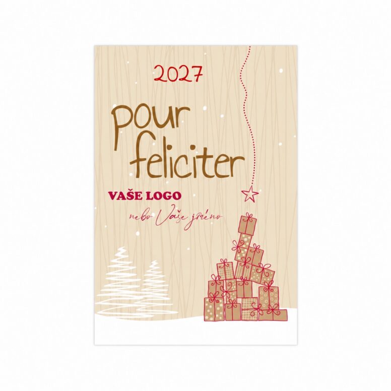 Firemná vianočná etiketa na víno 295 – PF 2027.