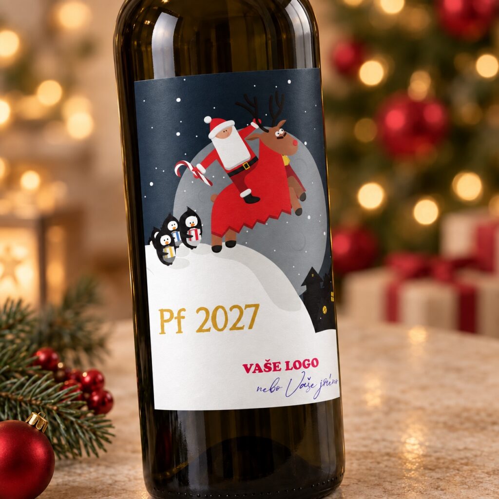 Vianočná etiketa na víno 308 – Detail etikety – PF 2027