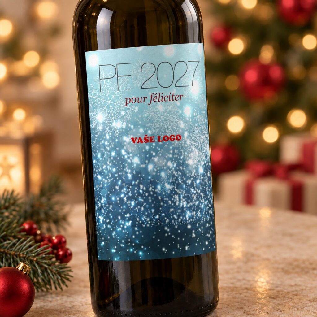 Vianočná etiketa na víno 321 – Detail etikety – PF 2027