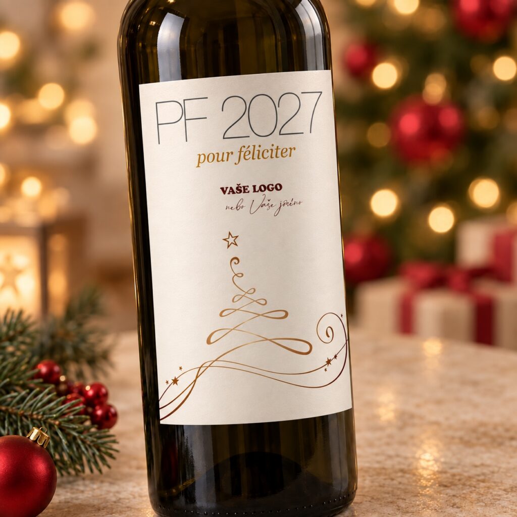 Vianočná etiketa na víno 325 – Detail etikety – PF 2027