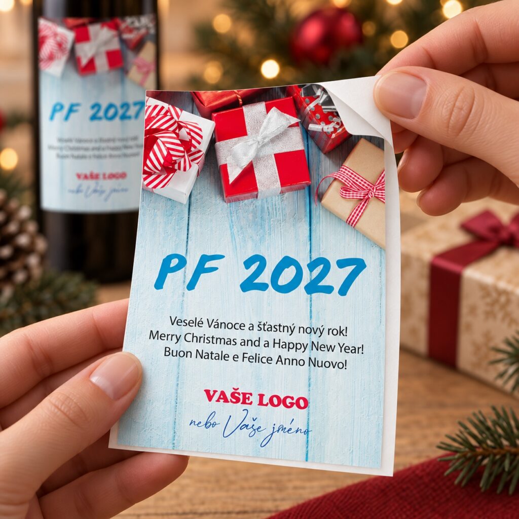 Vianočná etiketa na víno 389 – Odlepovanie samolepky – PF 2027