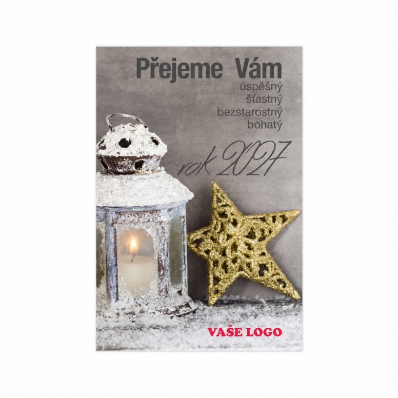 Firemná vianočná etiketa na víno 398 – PF 2027.