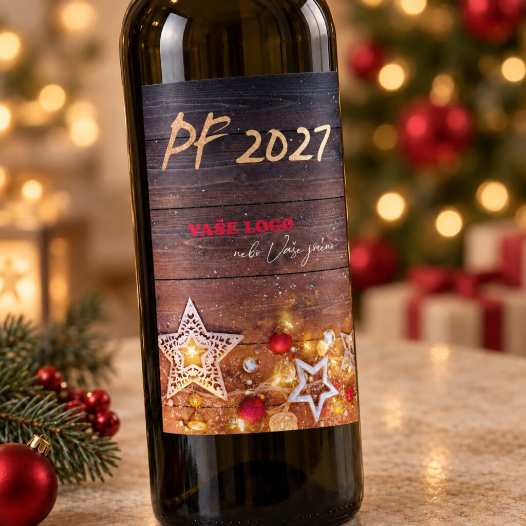 Vianočná etiketa na víno 401 – Detail etikety – PF 2027