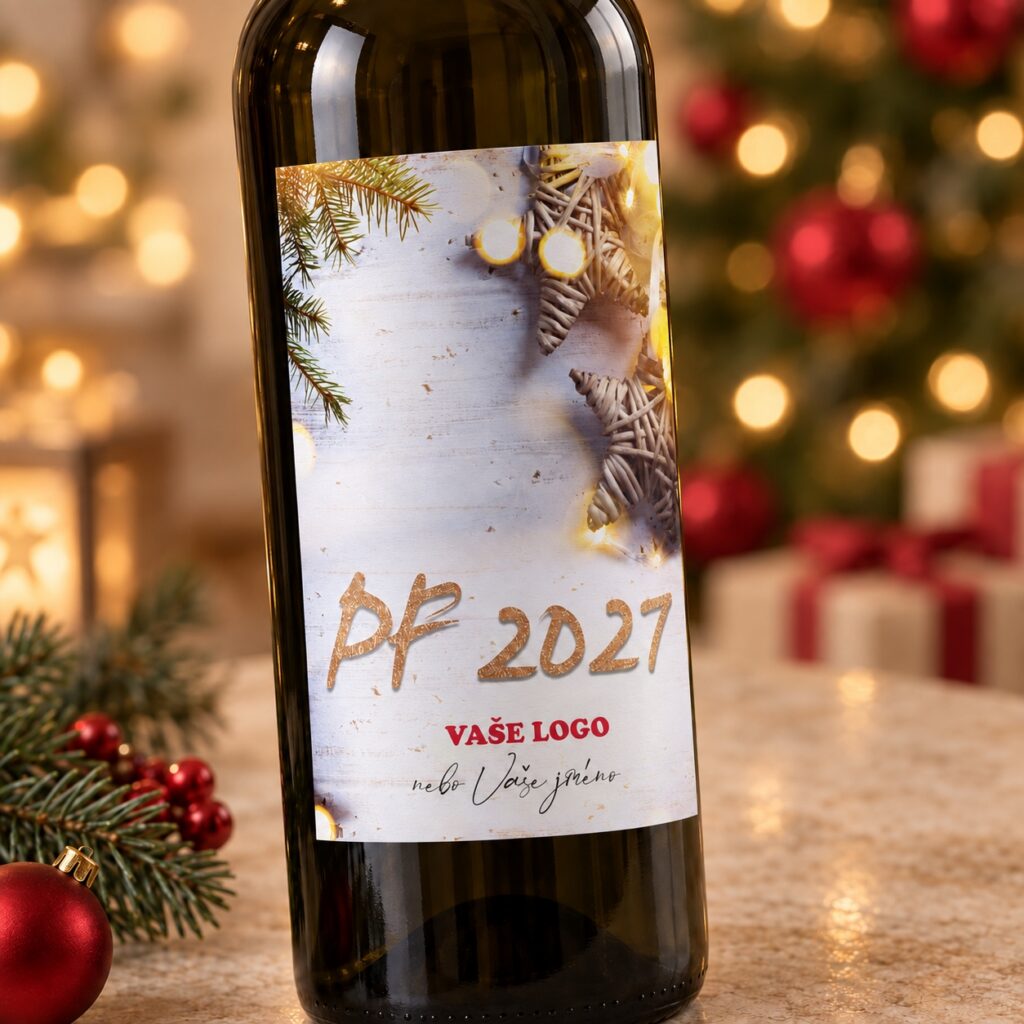 Vianočná etiketa na víno 404 – Detail etikety – PF 2027