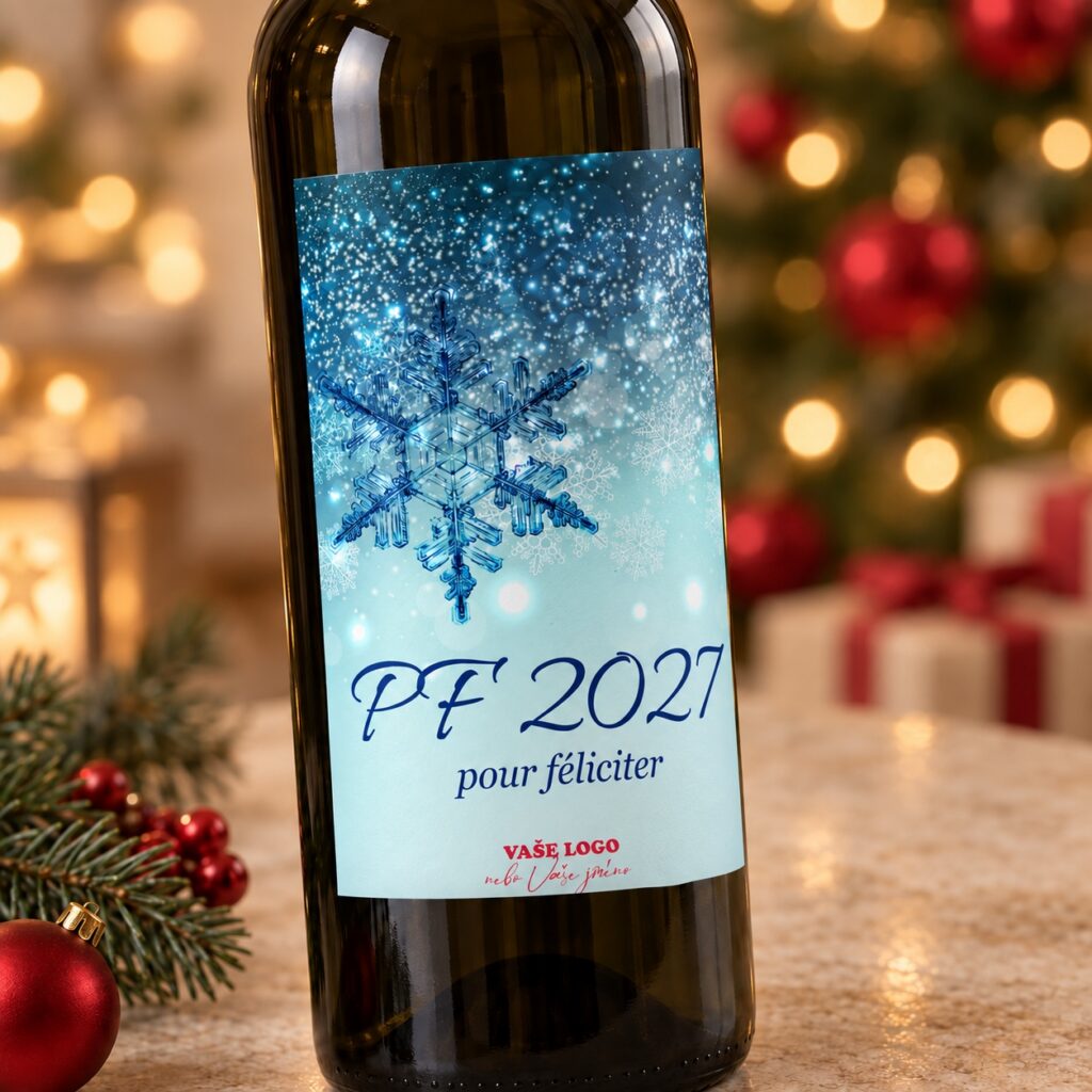Vianočná etiketa na víno 417 – Detail etikety – PF 2027