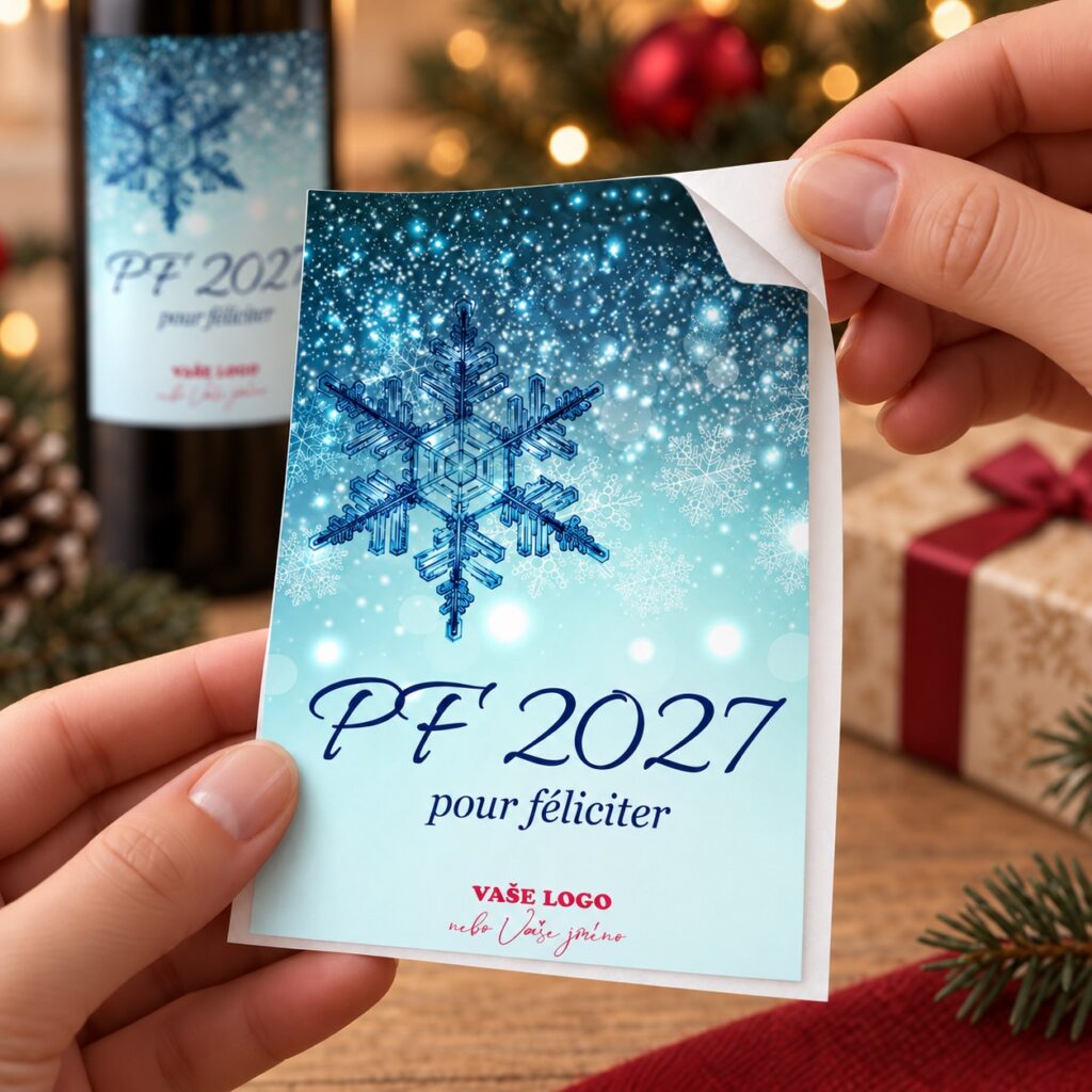 Vianočná etiketa na víno 417 – Odlepovanie samolepky – PF 2027