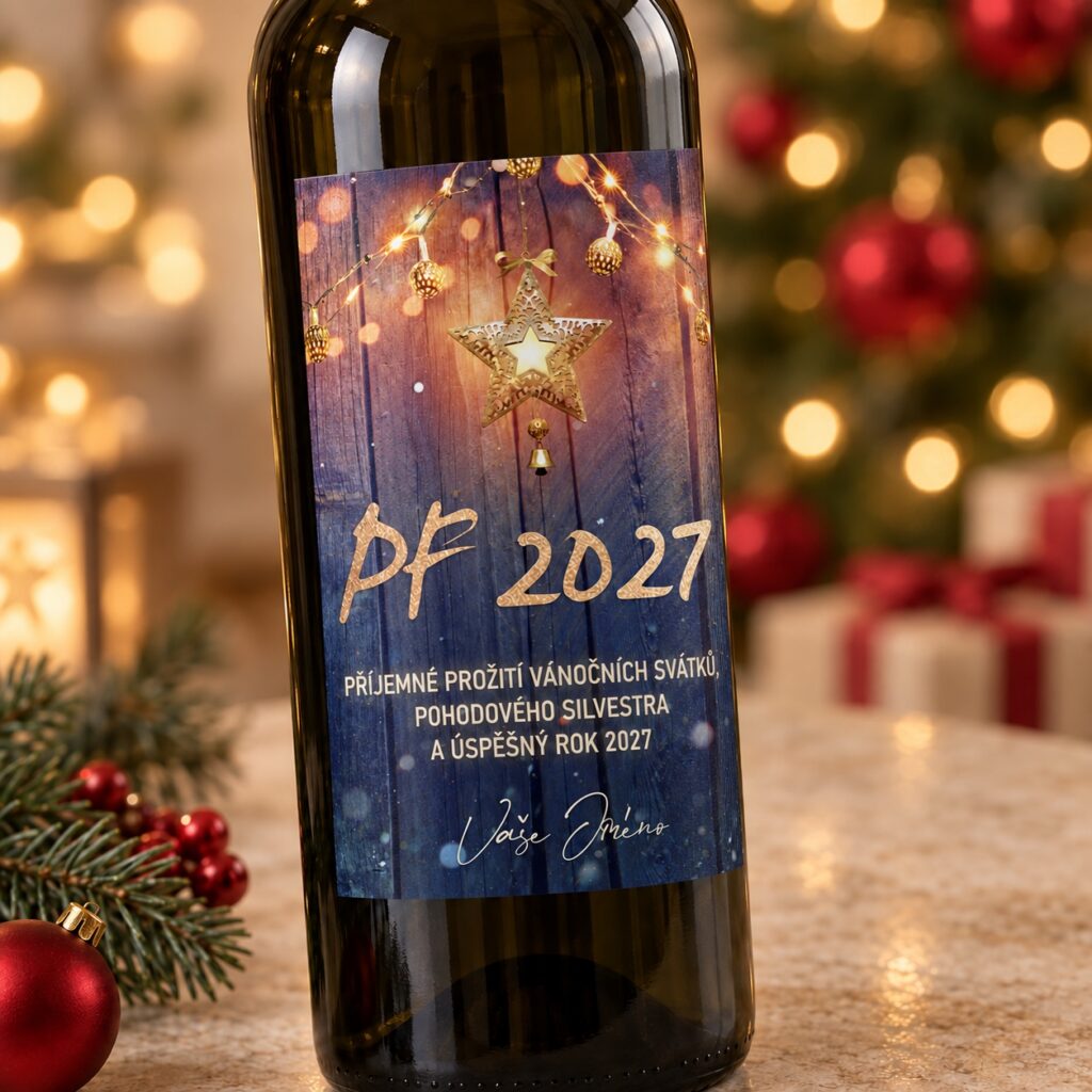 Vianočná etiketa na víno 426 – Detail etikety – PF 2027