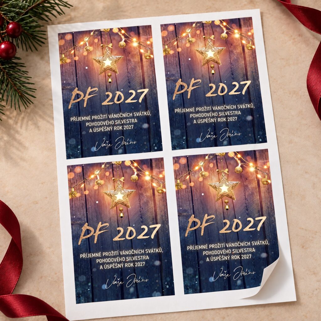 Vianočná etiketa na víno 426 – Samolepky na hárku – PF 2027