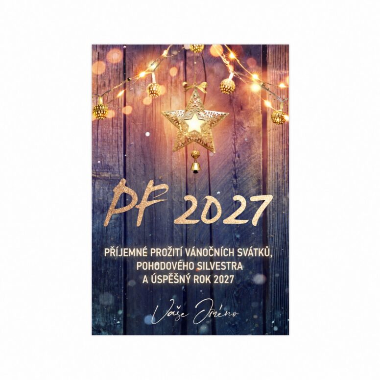 Firemná vianočná etiketa na víno 426 – PF 2027.