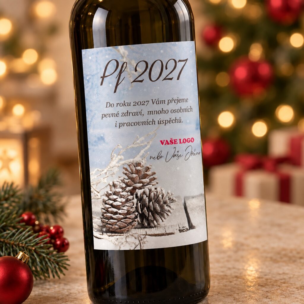 Vianočná etiketa na víno 436 – Detail etikety – PF 2027