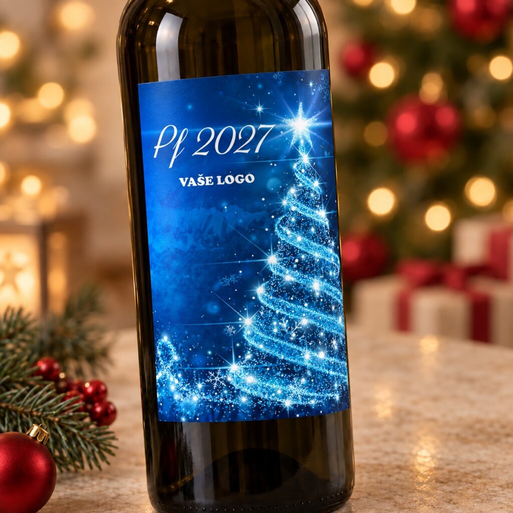 Vianočná etiketa na víno 446 – Detail etikety – PF 2027