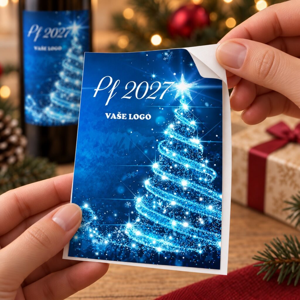 Vianočná etiketa na víno 446 – Odlepovanie samolepky – PF 2027
