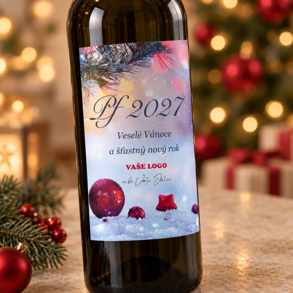 Vianočná etiketa na víno 451 – Detail etikety – PF 2027