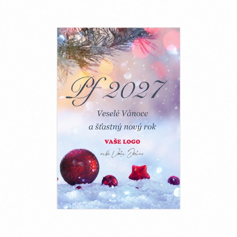 Firemná vianočná etiketa na víno 451 – PF 2027.