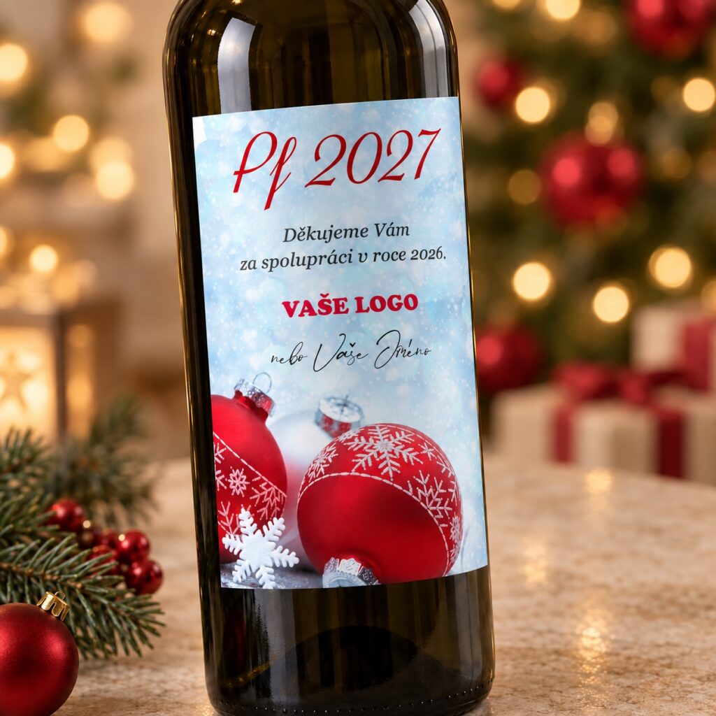 Vianočná etiketa na víno 505 – Detail etikety – PF 2027