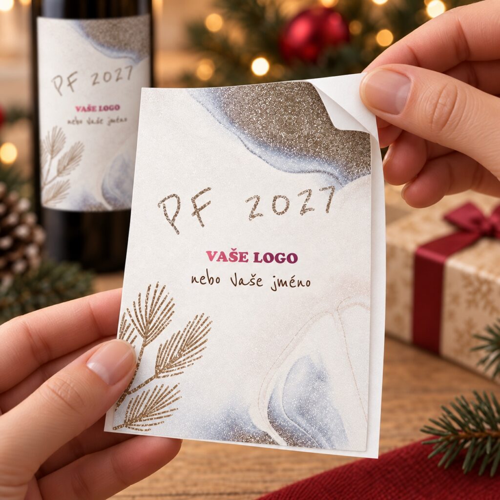Vianočná etiketa na víno 518 – Odlepovanie samolepky – PF 2027