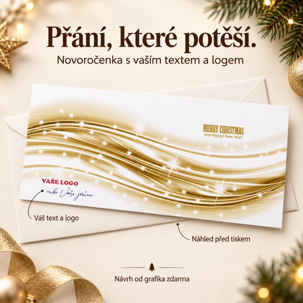 Novoročenka 281 so zlatými vlnami a popisy personalizácie