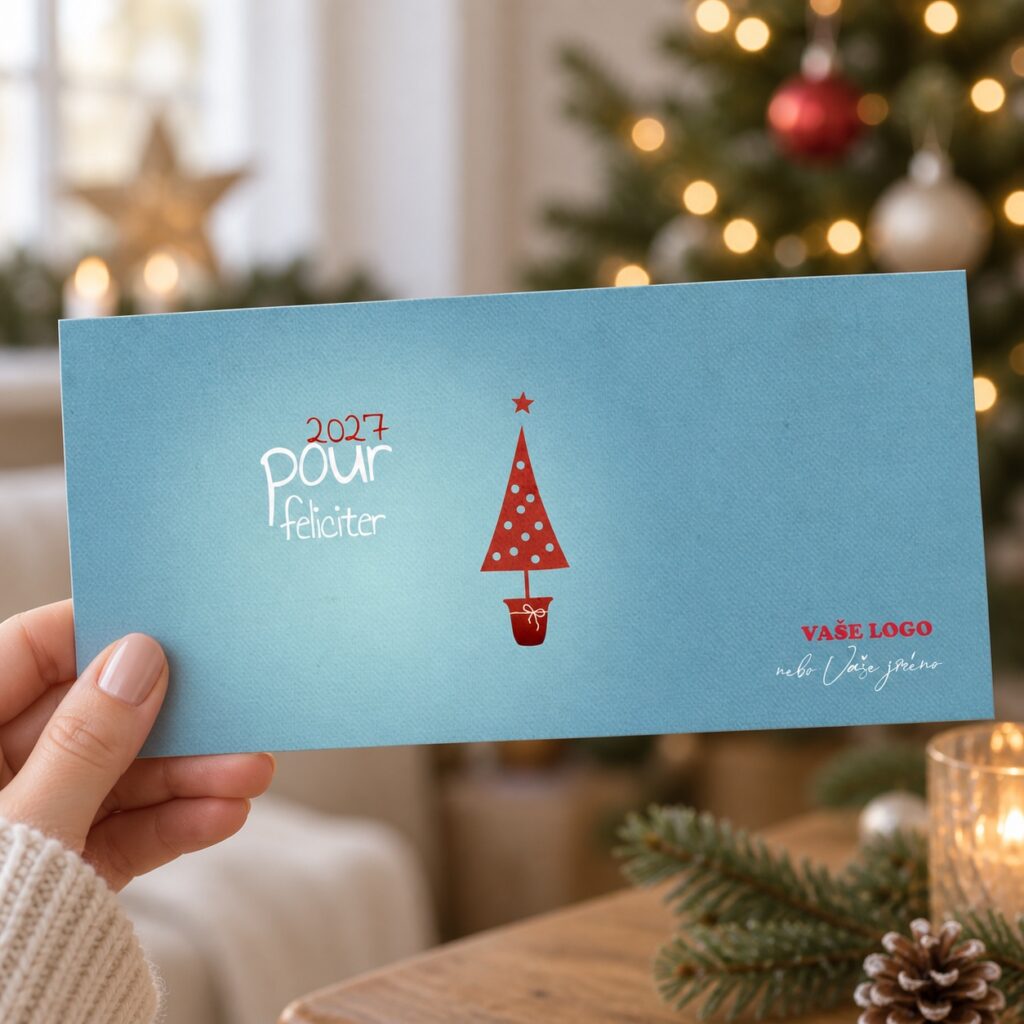 Novoročenka Zasadený vianočný stromček držaný v ruke.