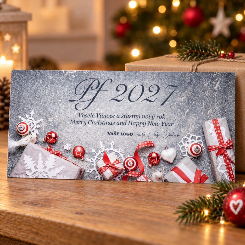 Vianočné ozdoby – novoročenka vo vianočnom zátiší.