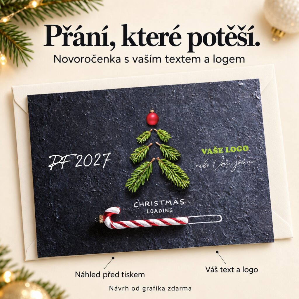Christmas loading – novoročenka s ponukou vlastného textu a loga.
