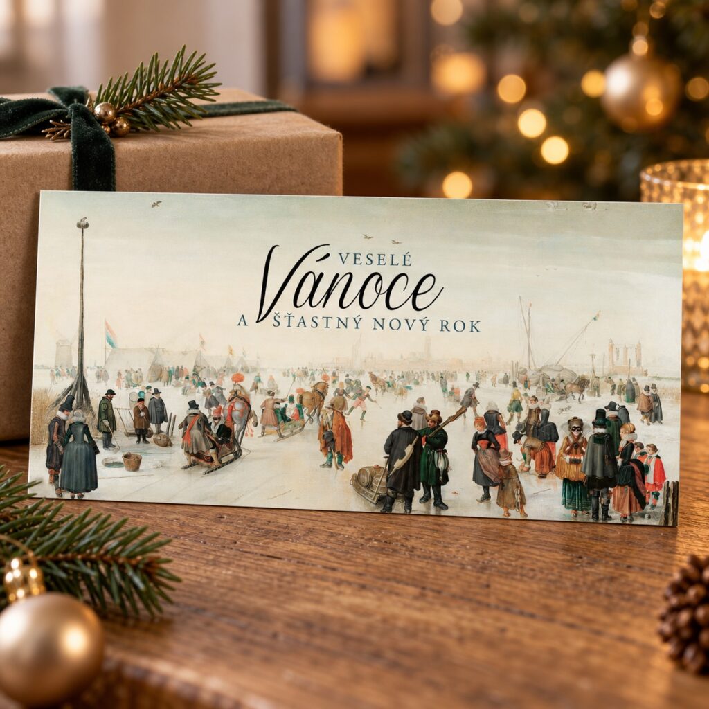 Historické Vianoce – novoročenka vo vianočnom zátiší.