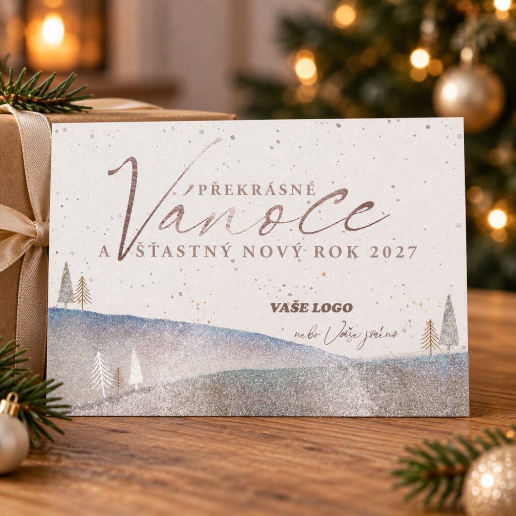 Trblietavé strieborné prianie – novoročenka vo vianočnom zátiší.