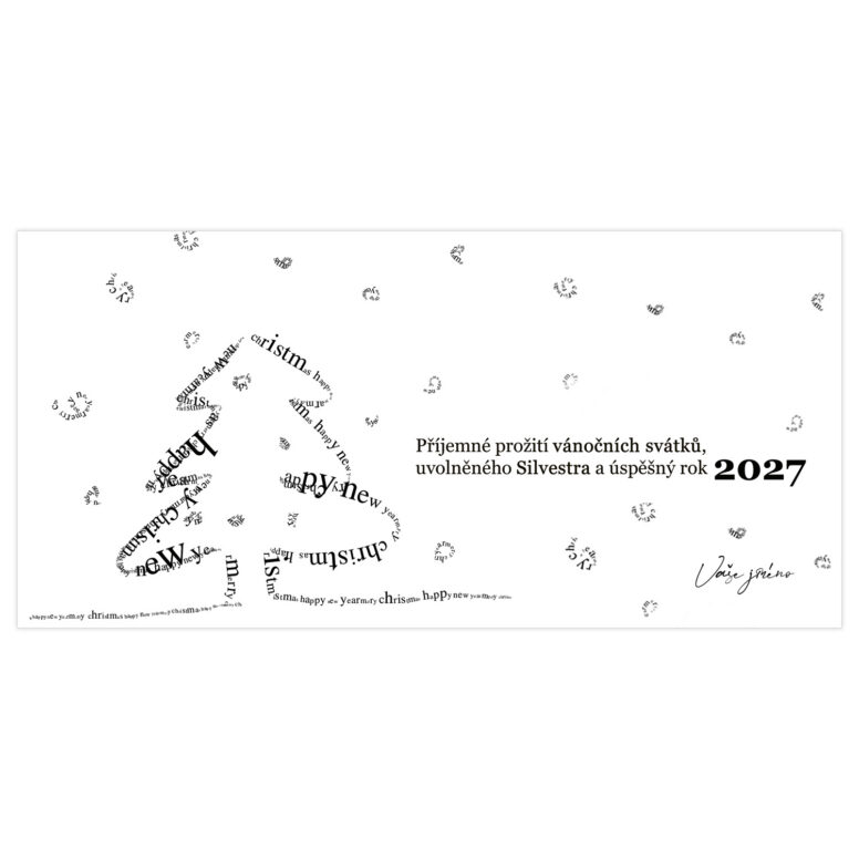 Novoročenka 117 – Typografický vánoční stromek