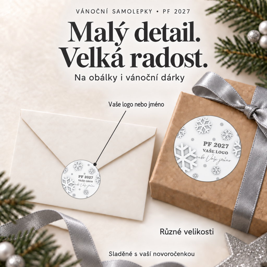 Vánoční samolepka 35 – PF 2027 – Různé velikosti