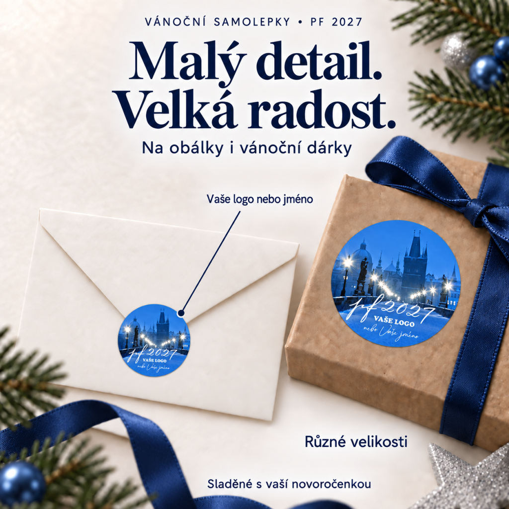 Vánoční samolepka 383 – PF 2027 – Různé velikosti