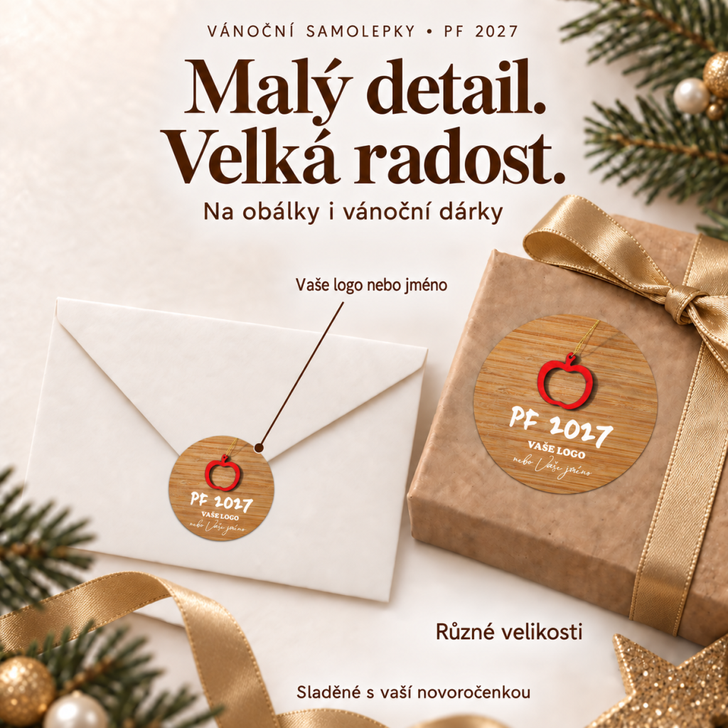 Vánoční samolepka 388 – PF 2027 – Různé velikosti