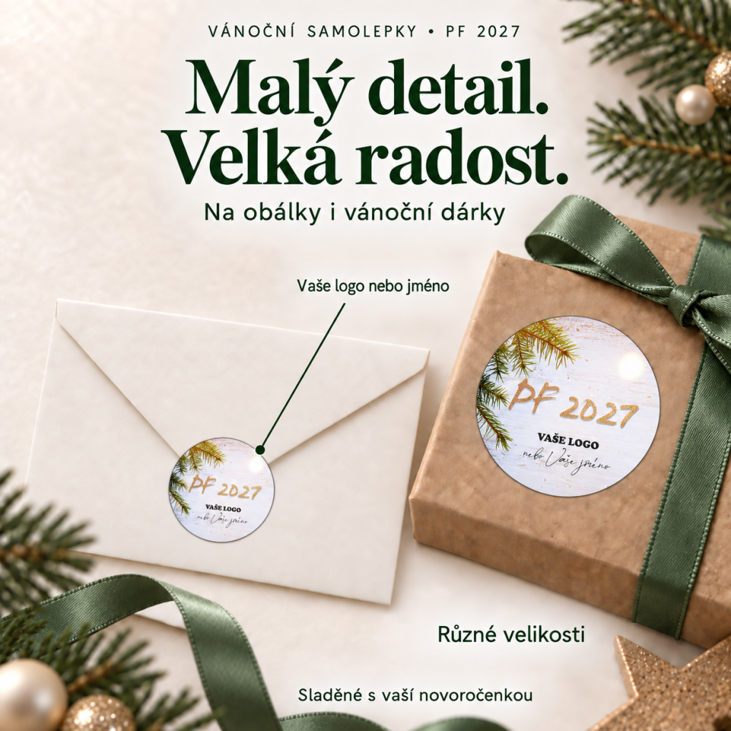 Vánoční samolepka 404 – PF 2027 – Různé velikosti