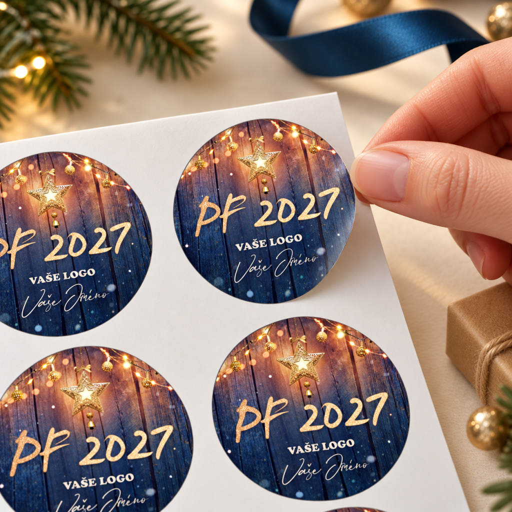 Vánoční samolepka 426 – PF 2027 – Odlepení samolepky